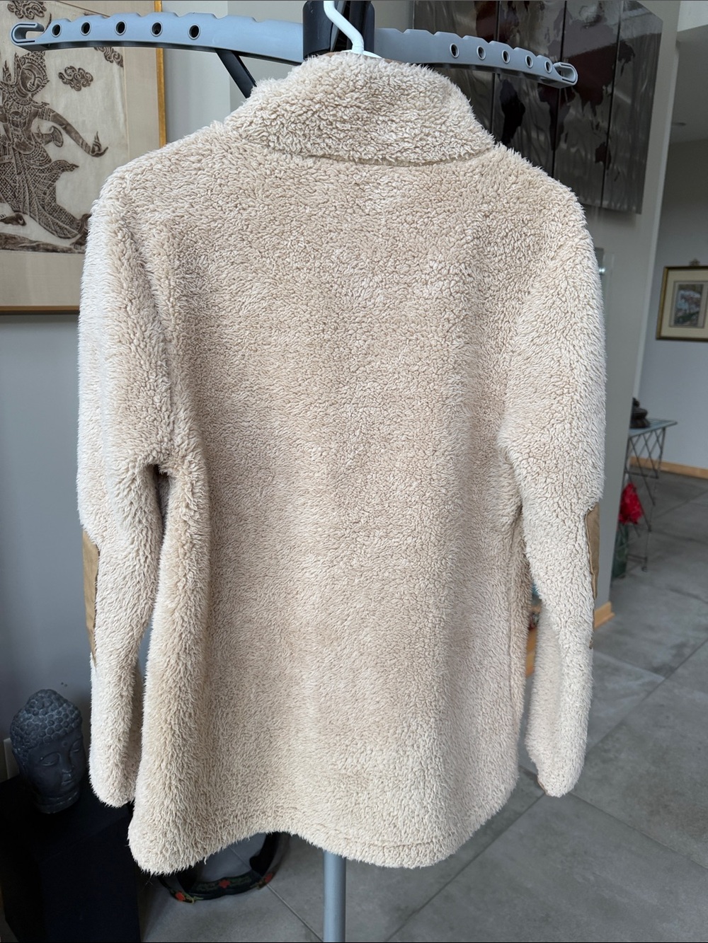 Staccato Beige Sherpa Half-Zip Turtleneck Pullover - Women’s Size S - Picture 4 of 5
